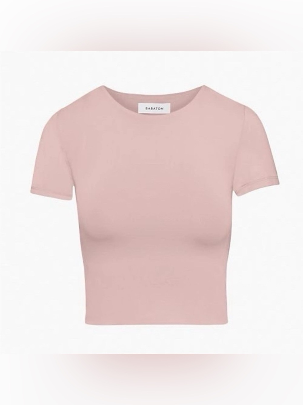 Aritzia Dusty Rose Short-Sleeve Crop Top